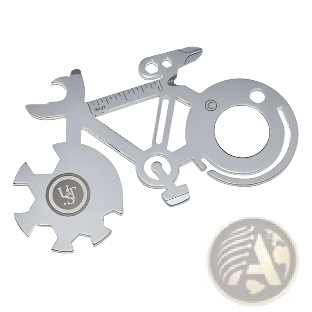 Bicycle Multi-tool with Mirror and Ruler 420 Steel