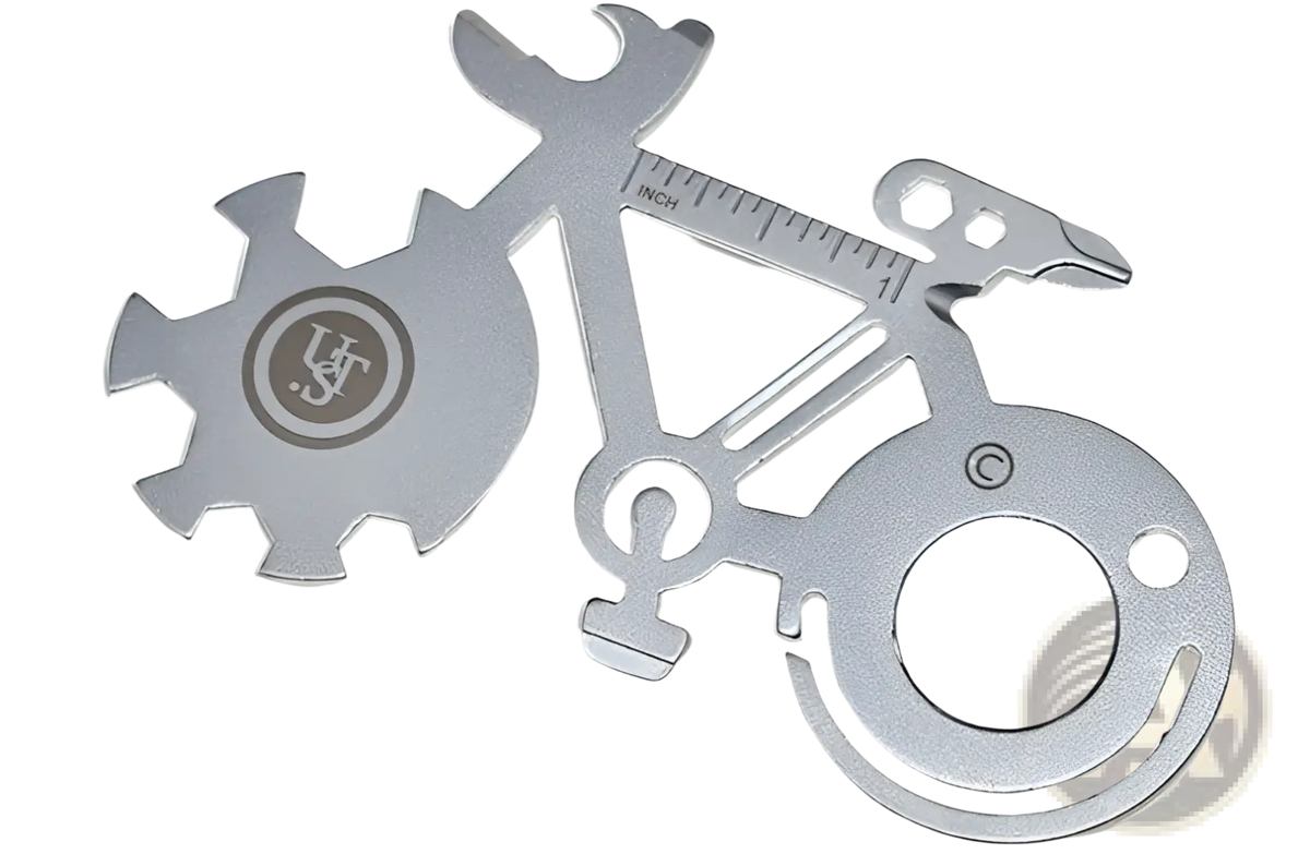 Bicycle Multi-tool with Mirror and Ruler 420 Steel