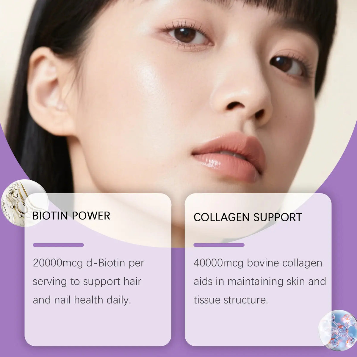 Biotin Collagen Hair Drops Raspberry Liquid Vitamin