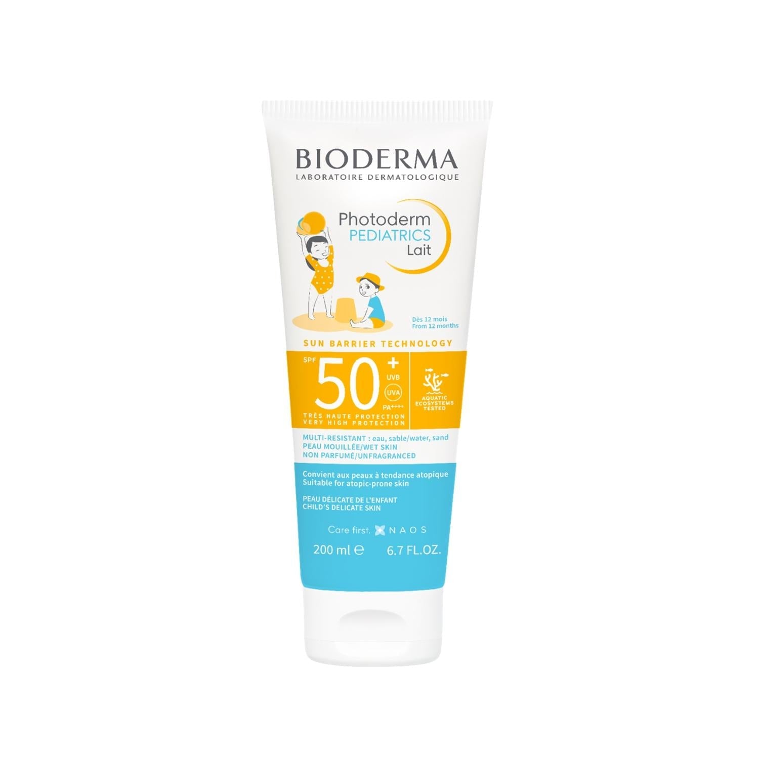 Bioderma Photoderm Pediatrics Lait SPF 50+ Children's Sunscreen Lotion - Gentle, Non-Irritating, High Sun Protection for Kids