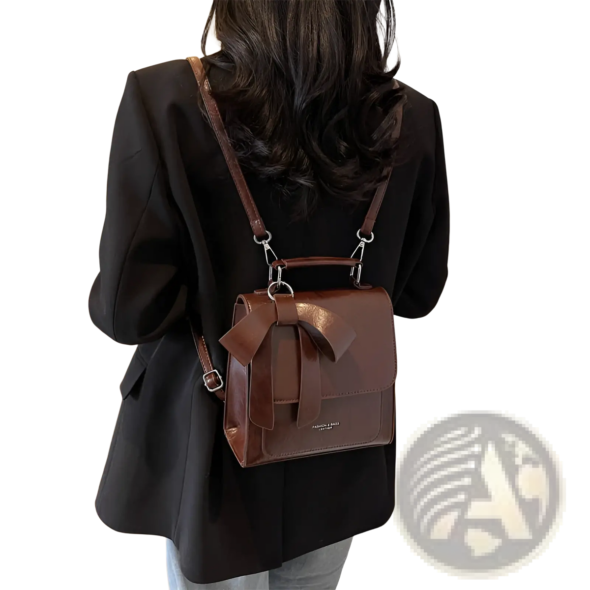 Bow Crossbody Bag Faux Leather Fashion Handbag