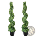 Boxwood Spiral Topiary Artificial Tree 122cm 2 Pack