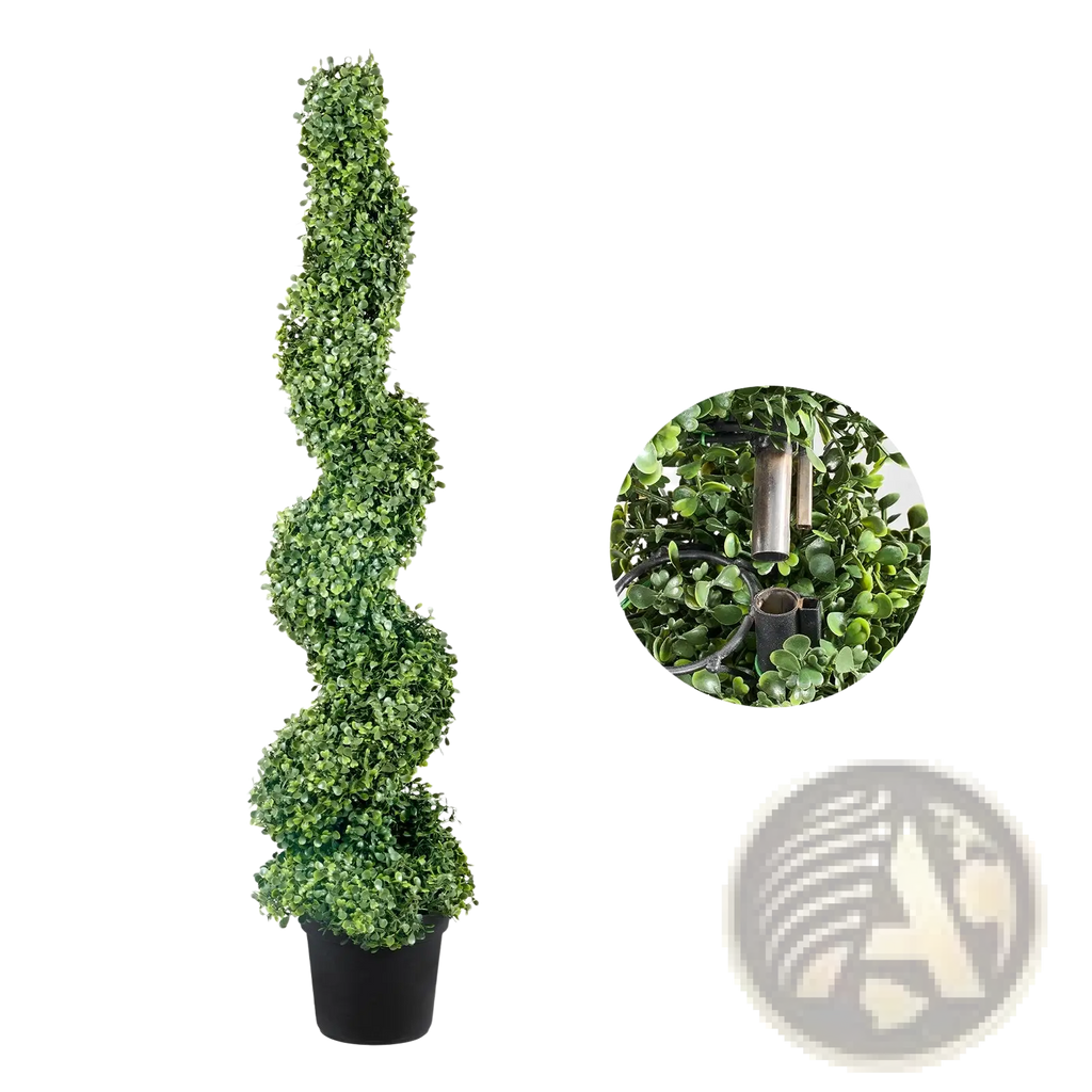Boxwood Spiral Topiary Artificial Tree 122cm 2 Pack