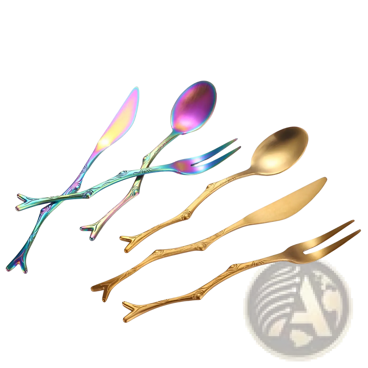 Branch Stainless Steel Dessert Cutlery Set
