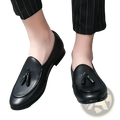 British Tassel Leather Loafers for Young Men