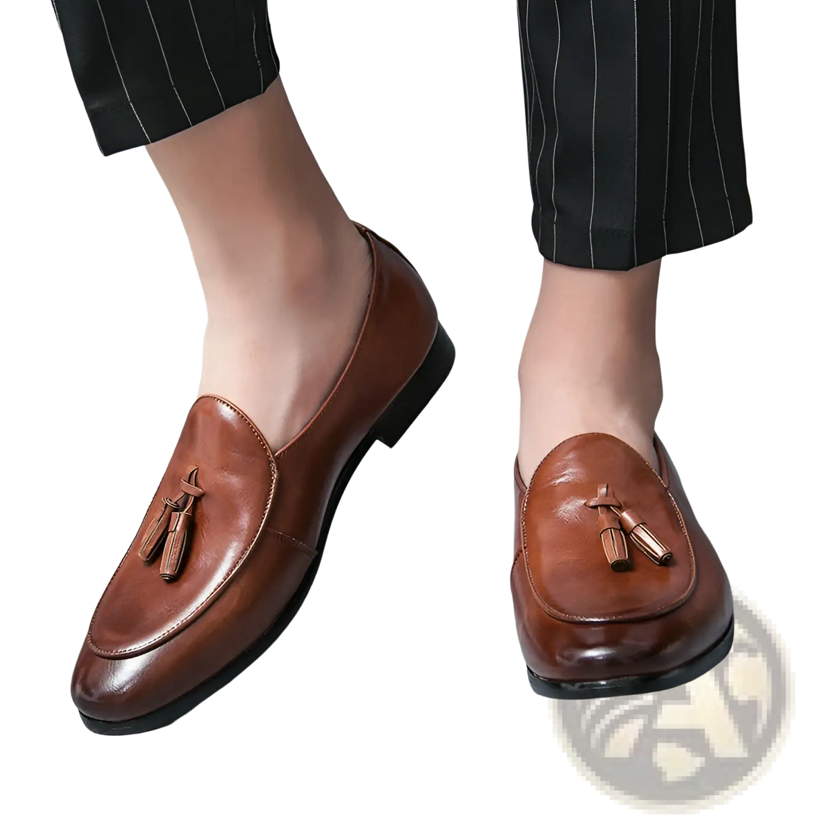 British Tassel Leather Loafers for Young Men