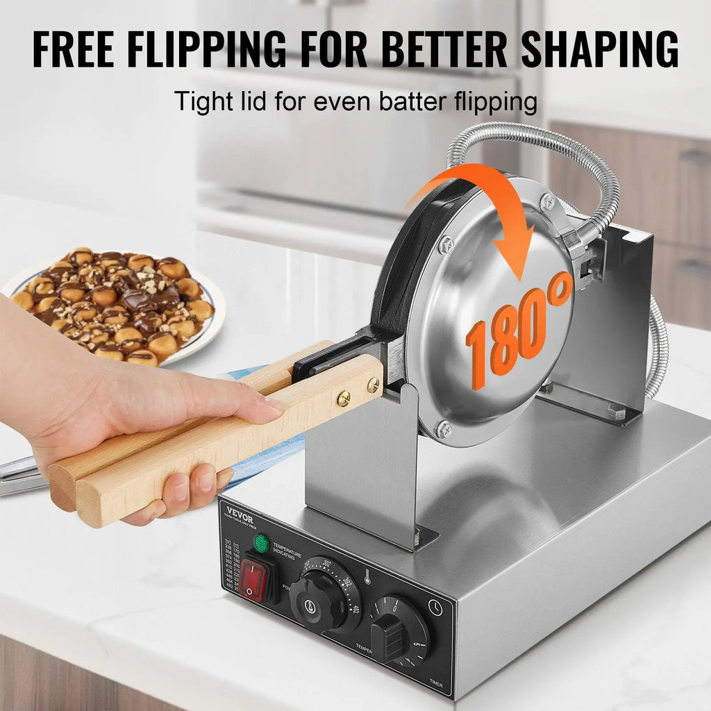 Bubble Waffle Maker 1400w Commercial Egg Pancake Baker