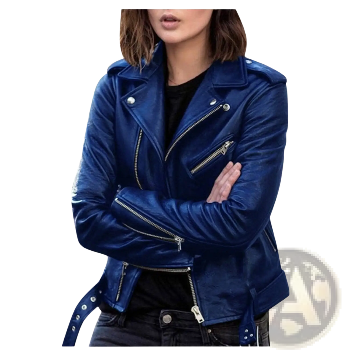 Burgundy Leather Biker Jacket with Silver Zippers