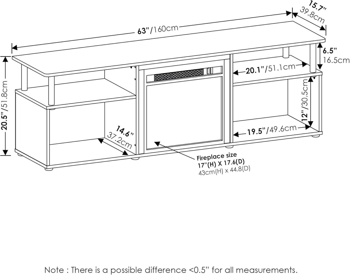 Entertainment Center With Electric Fireplace For 70 Inch TV