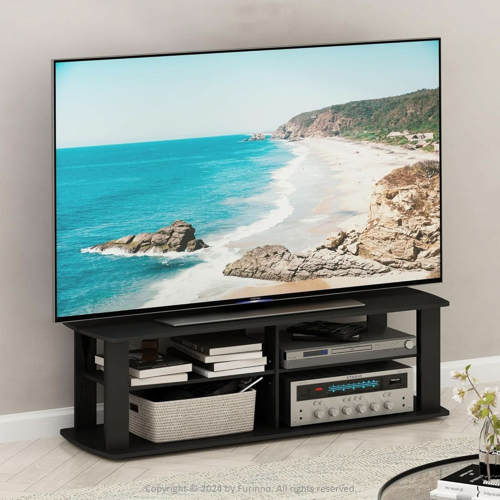 Entertainment Center TV Stand Black For 40 Inch TVs 43 Inch Wide 13 Inch Deep 13 Inch High