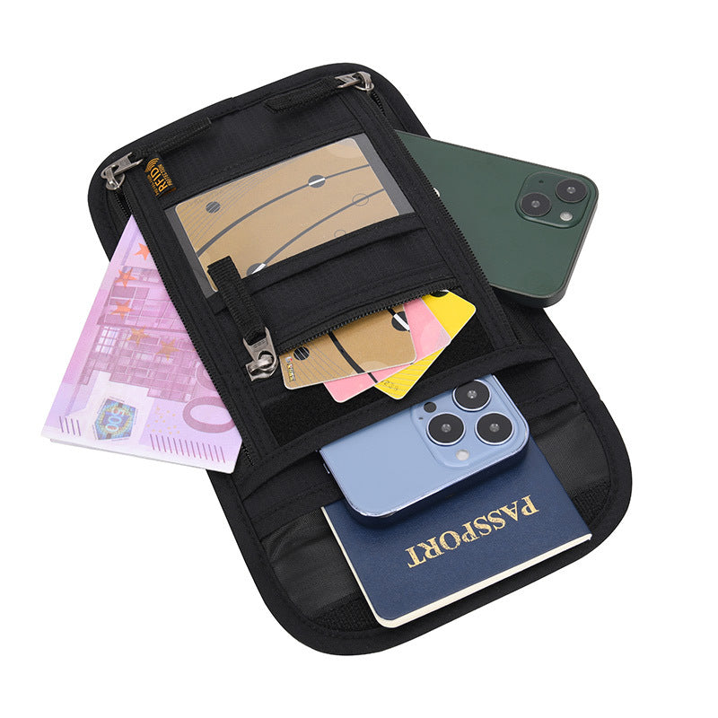 Multifunctional Passport Bag Ticket Clip Carrying Case Large Capacity