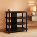 Turn-N-Tube 4-Tier Petite TV Stand Blackwood Easy Assembly