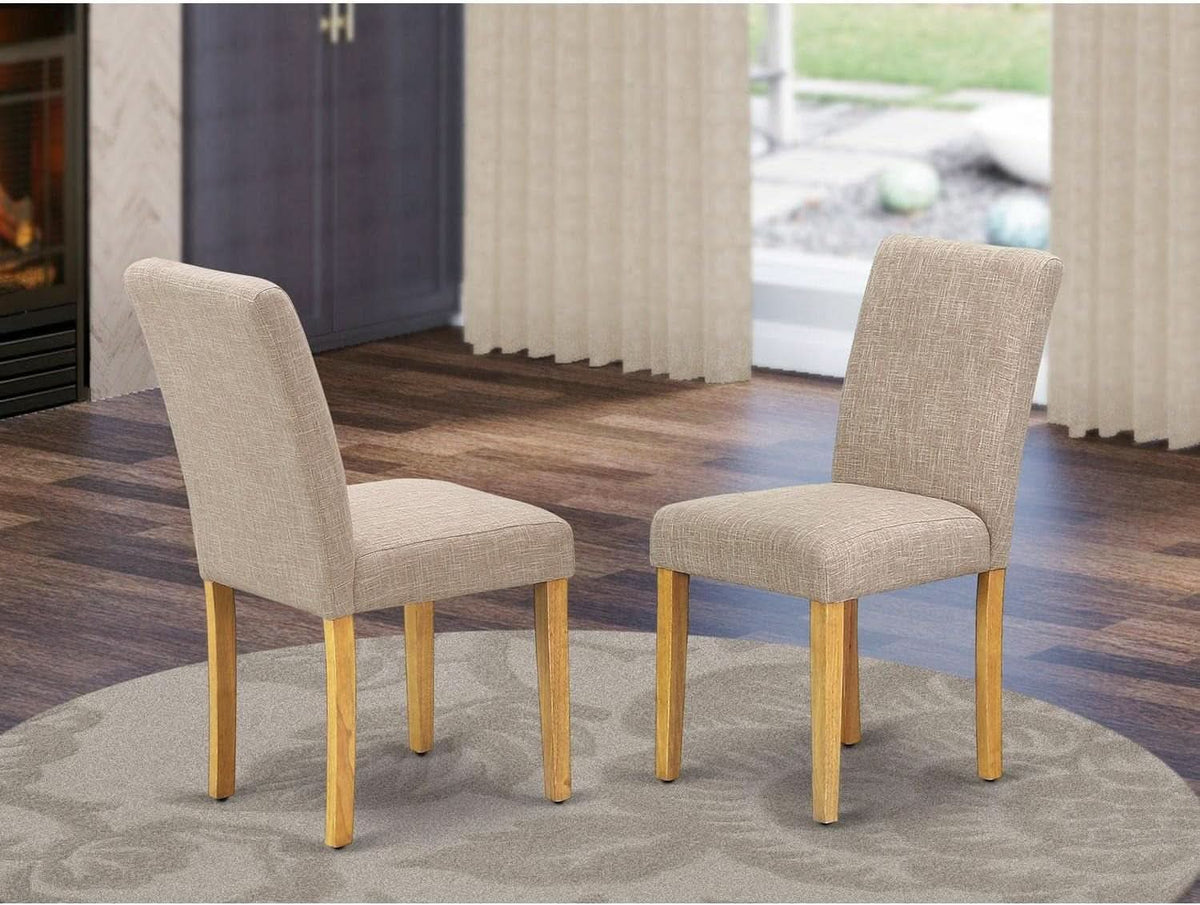 Abbott Parson Dining Chairs Light Tan Linen Set of 2