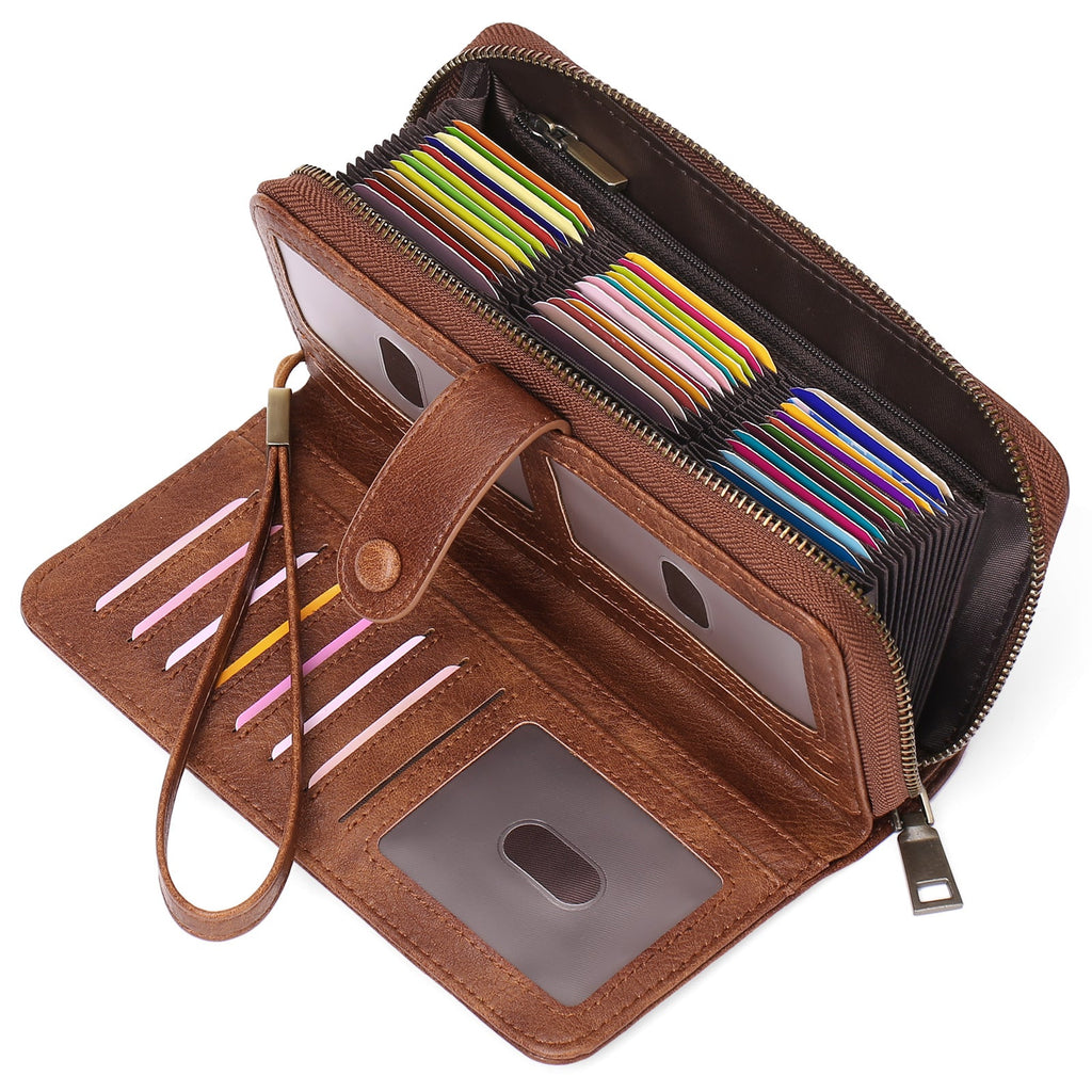 Expanding Card Holder Women's Long Wallet Passport Bag