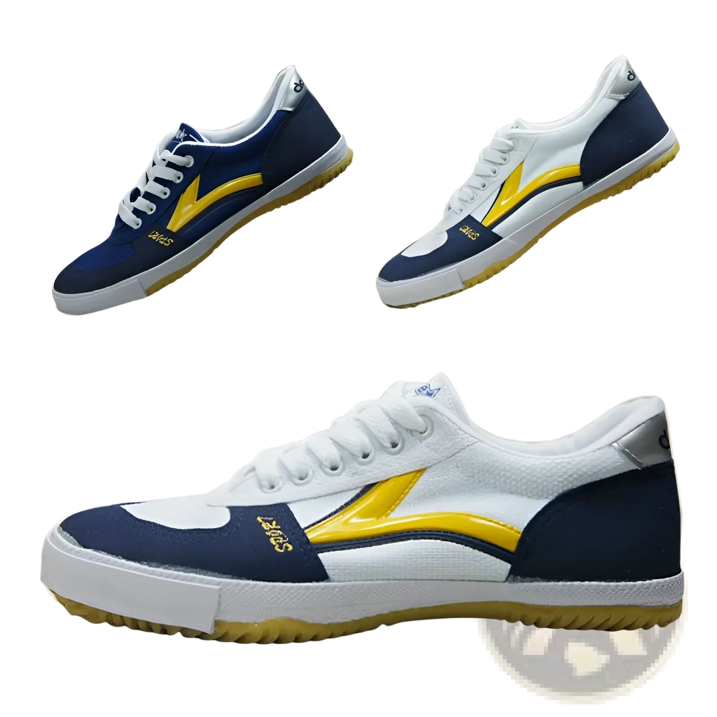 Canvas Couple Sneakers with Yellow Lightning Bolt Design