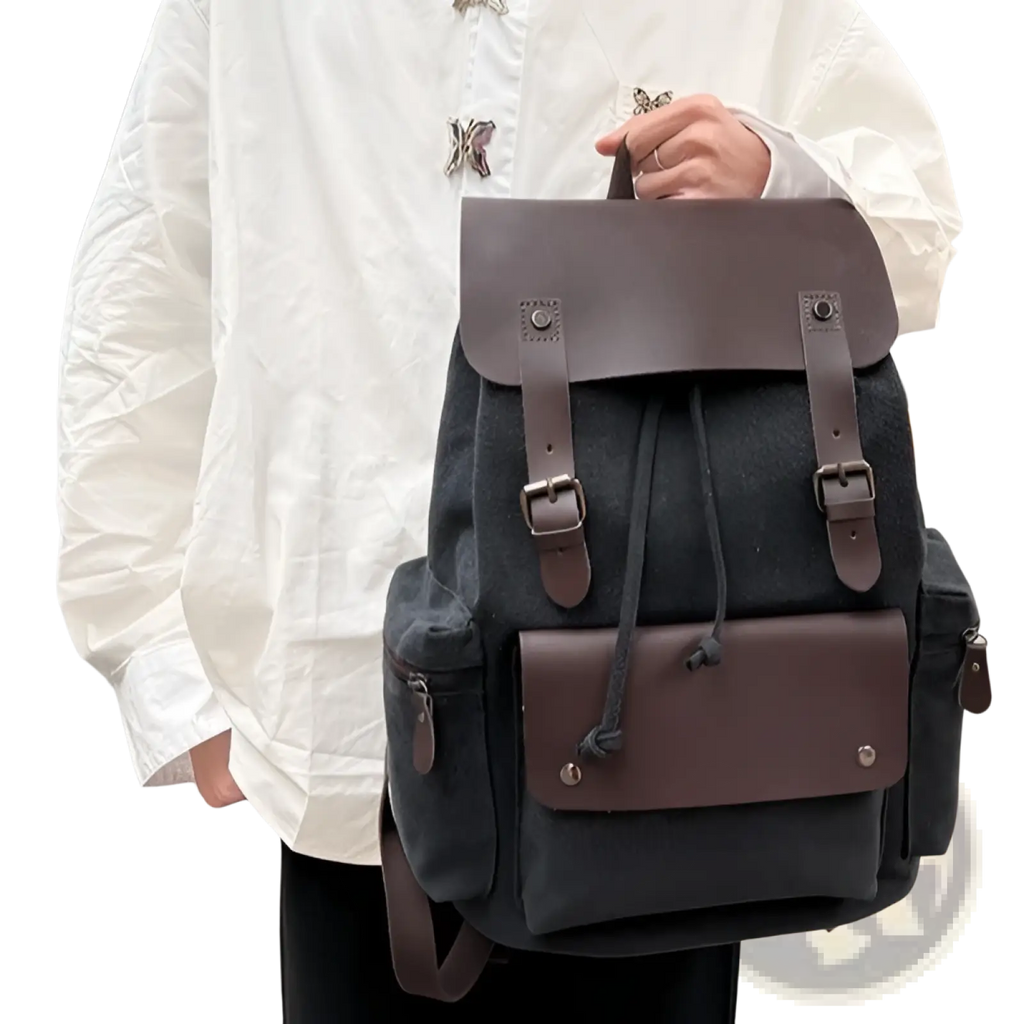 Canvas Retro Backpack Large Capacity Wear Resistant