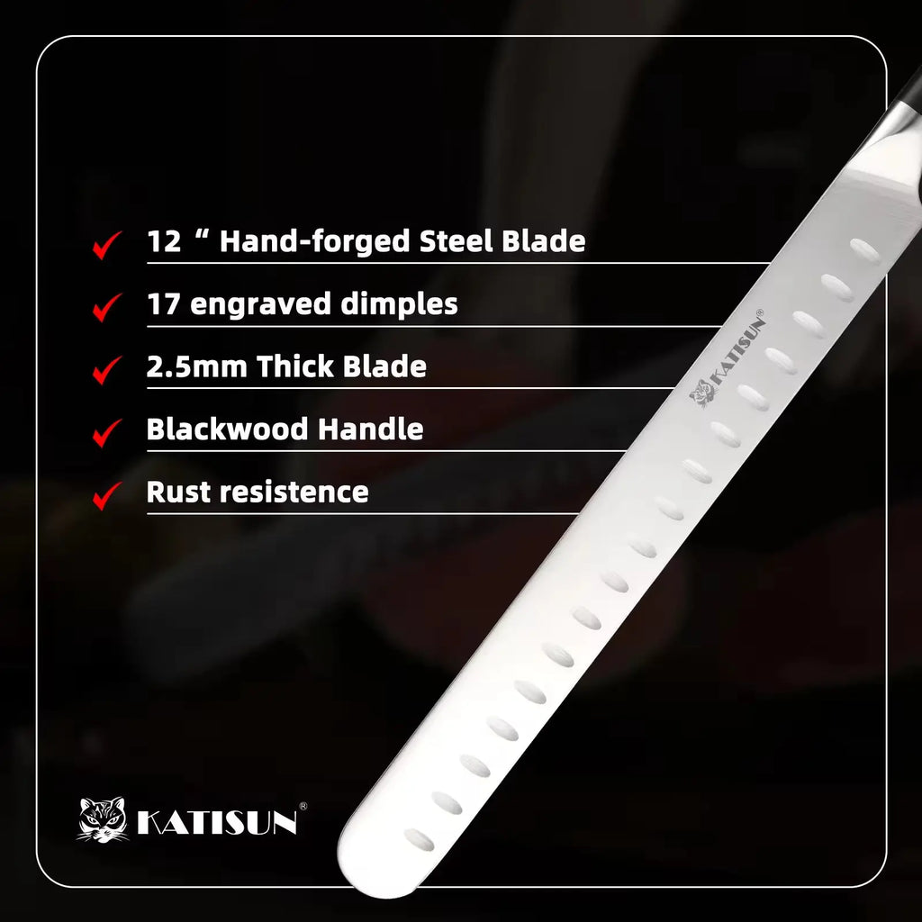 Carbon Steel 10 Inch Chef Knife for Meat and Ham