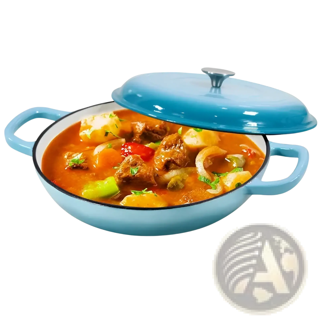 Cast Iron Braiser 3.8 Qt Enameled Casserole Pot