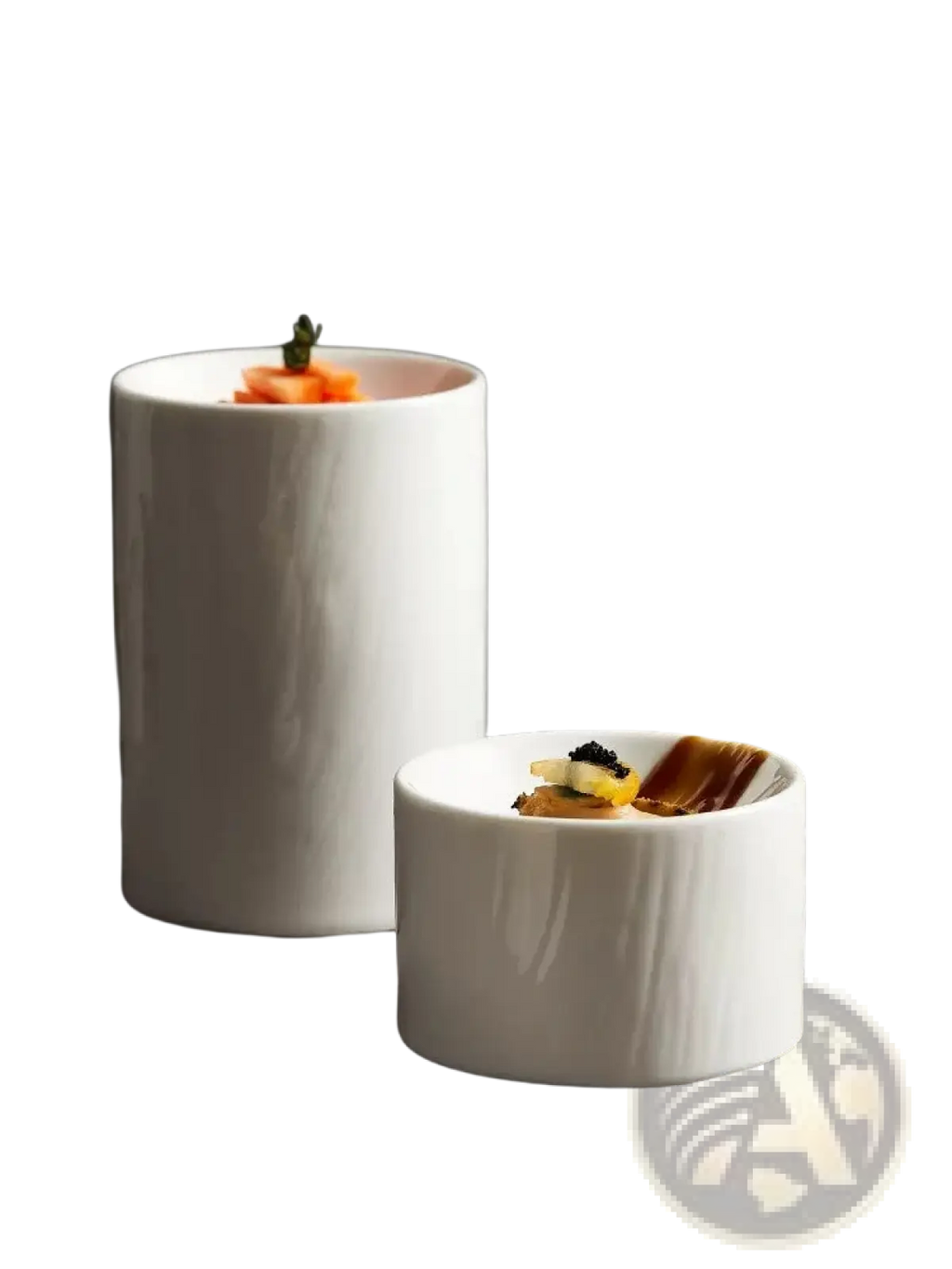 Ceramic Appetizer Bowl Set with Matte Textured Finish