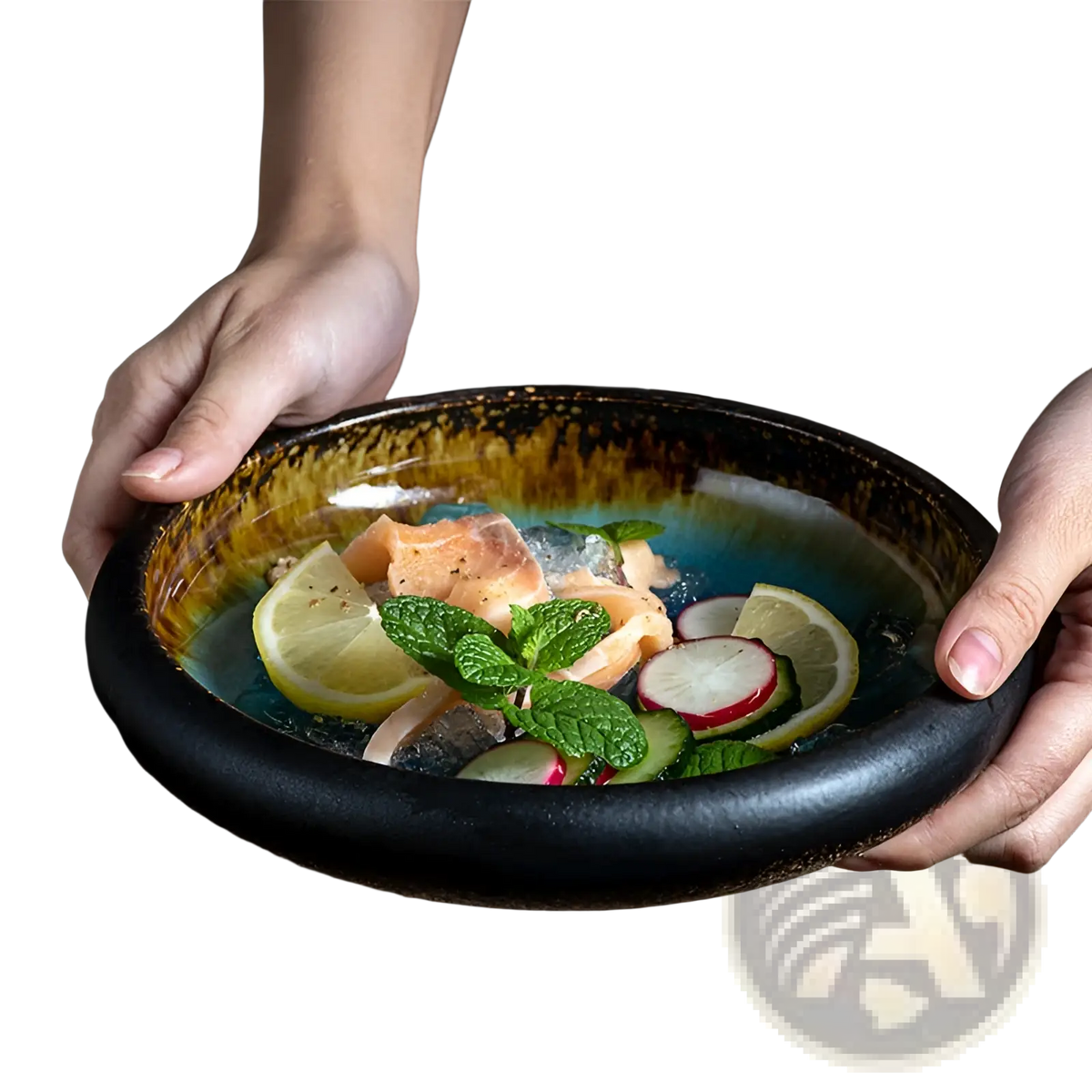 Ceramic Bowl Kiln Glazed Bone China Round Plate