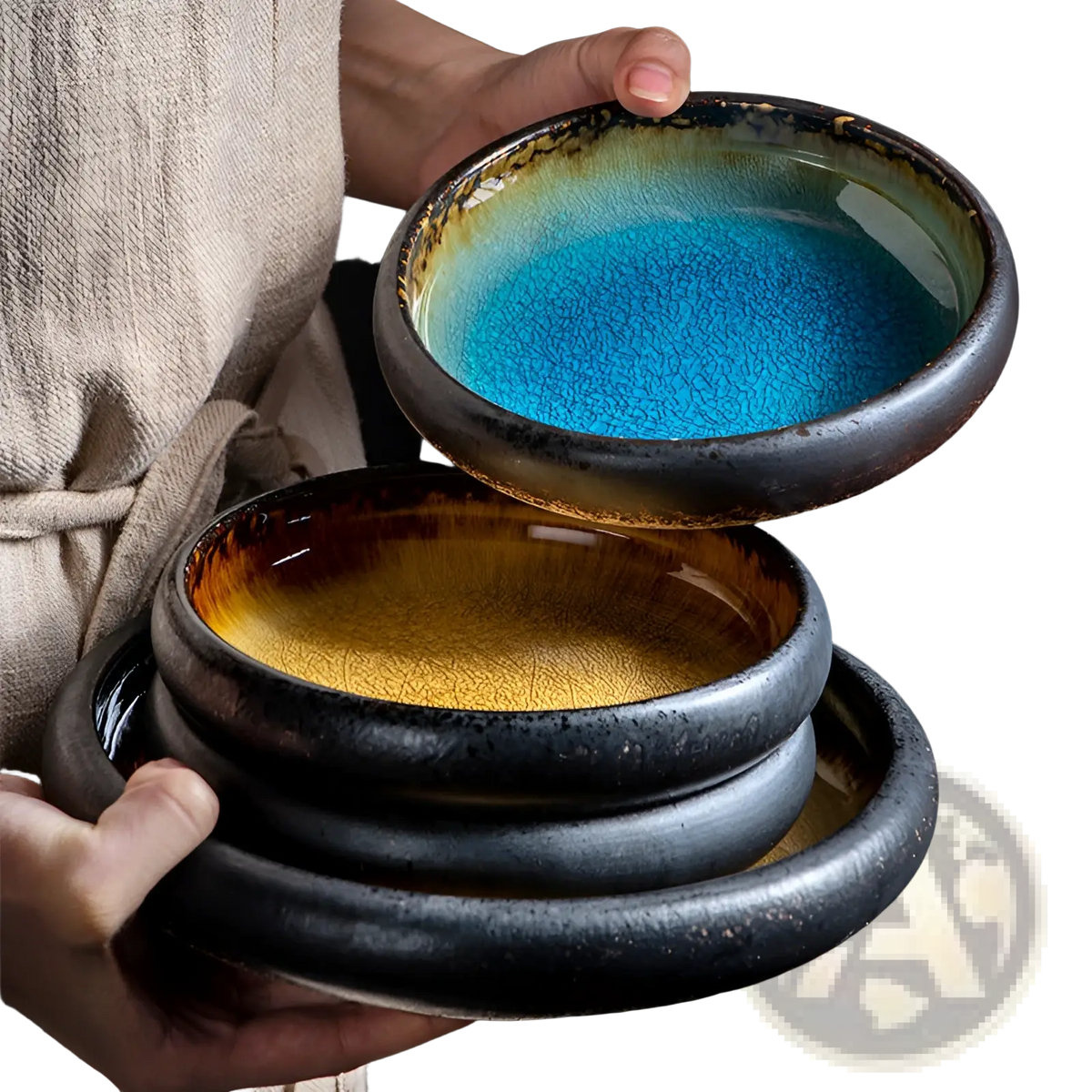 Ceramic Bowl Kiln Glazed Bone China Round Plate