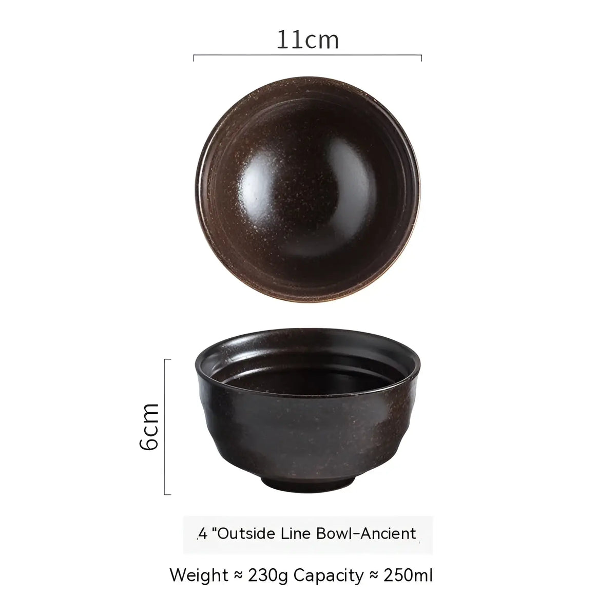 Ceramic Bowl Retro Porcelain Rice Tableware 4 Inch
