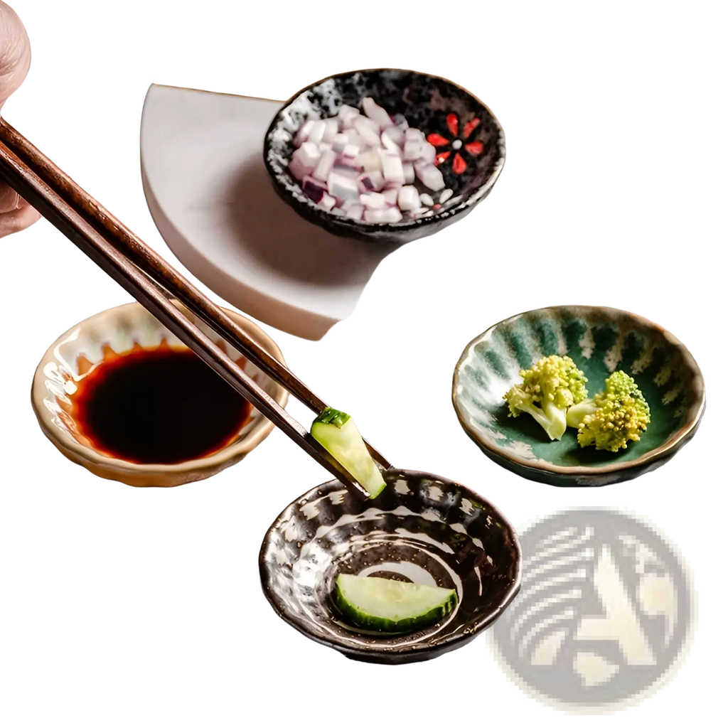 Ceramic Condiment Bowls Hand Painted Snack Dishes