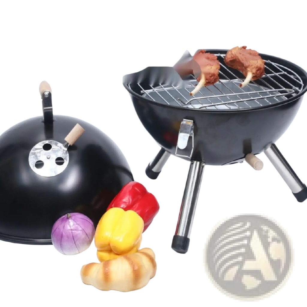 Charcoal Grill with 30 Stainless Steel Skewers Set