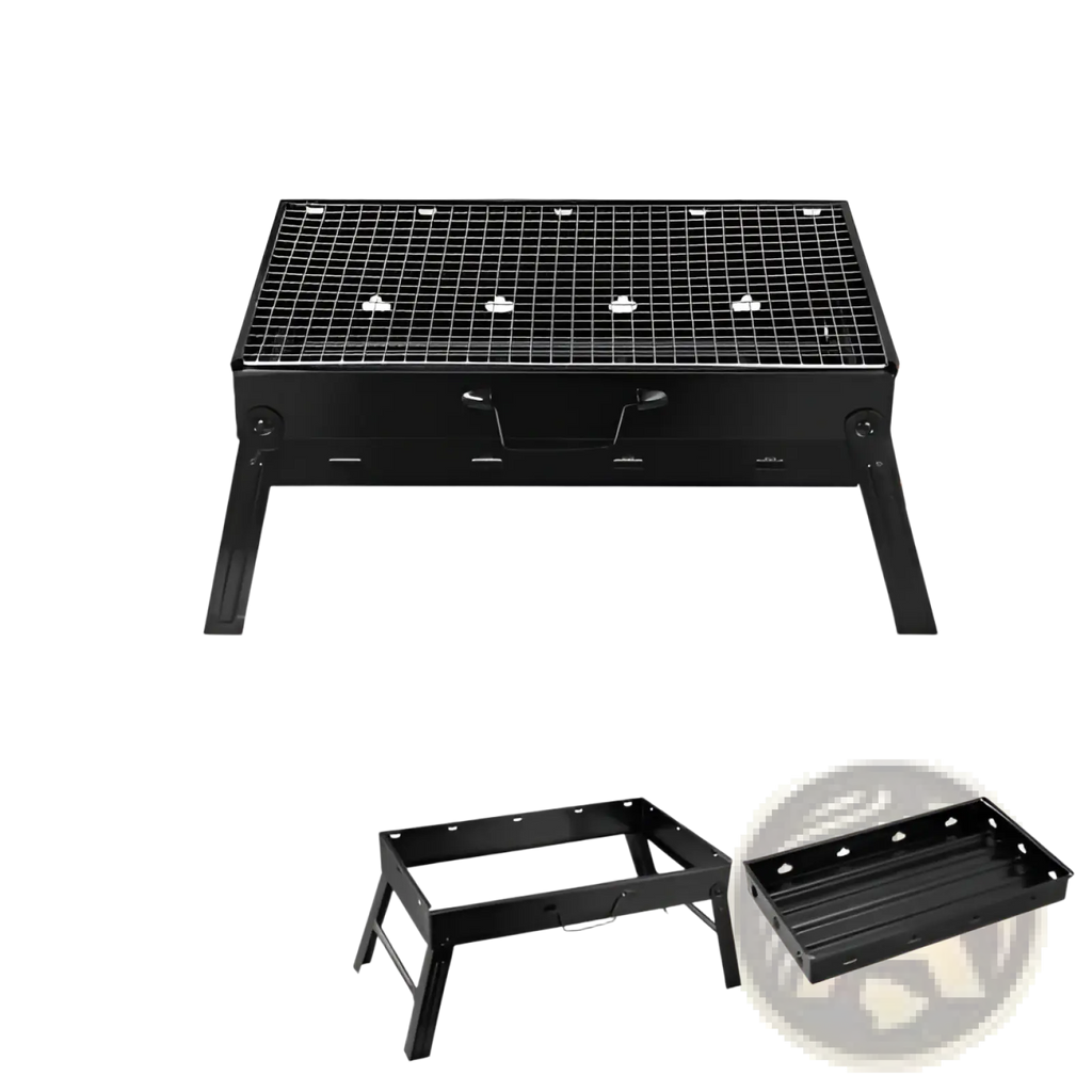Charcoal Grill Foldable Portable Smoker with Tray
