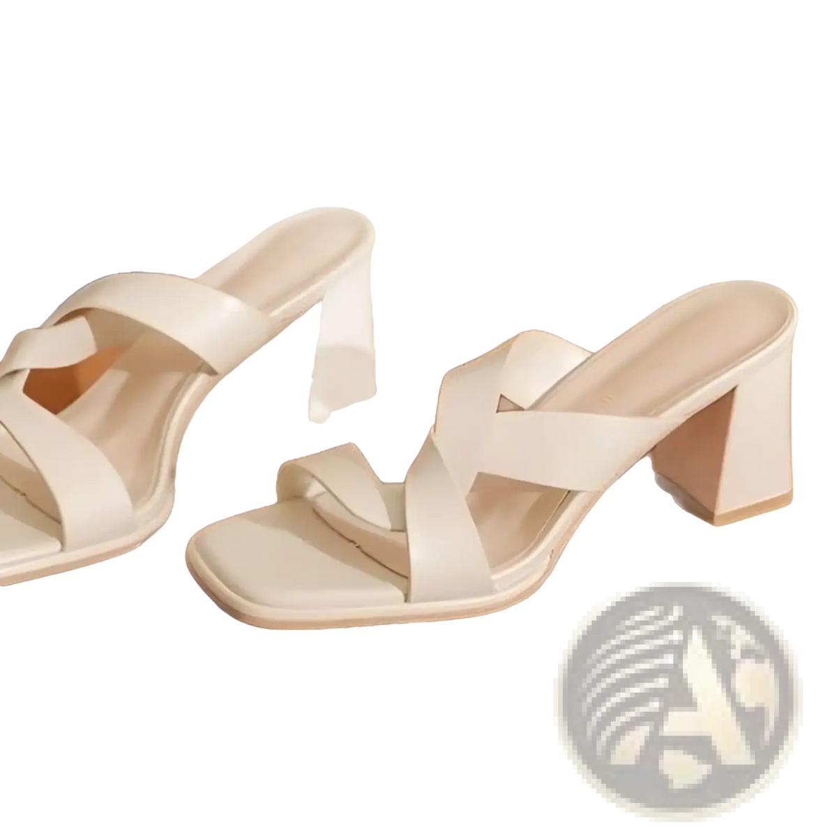 Chunky Heel Open Toe Crisscross Strap Sandals