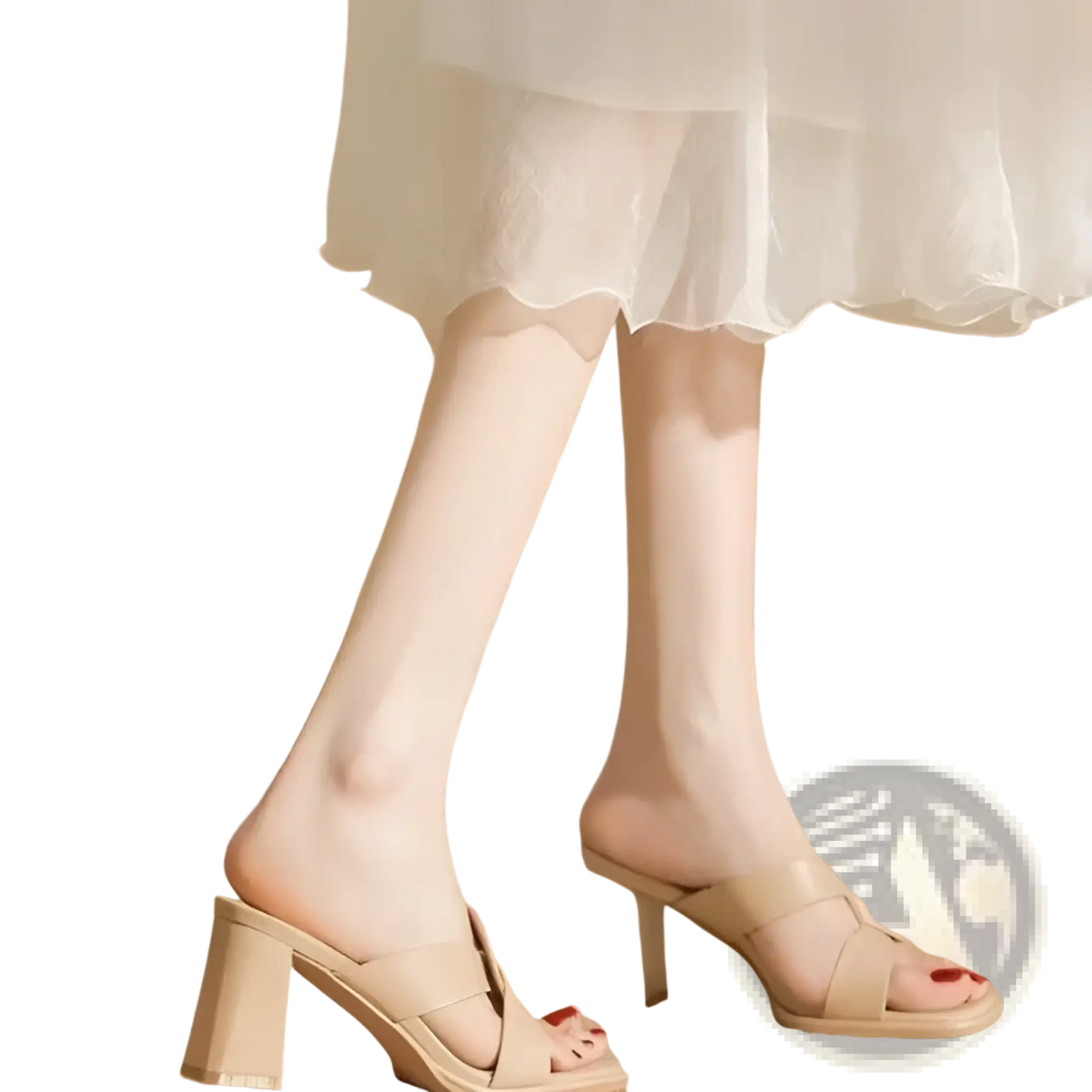 Chunky Heel Open Toe Crisscross Strap Sandals