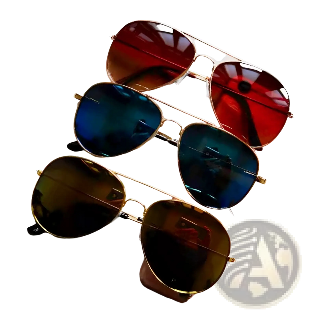 Classic Gold Rimmed Aviator Uv Protection Sunglasses