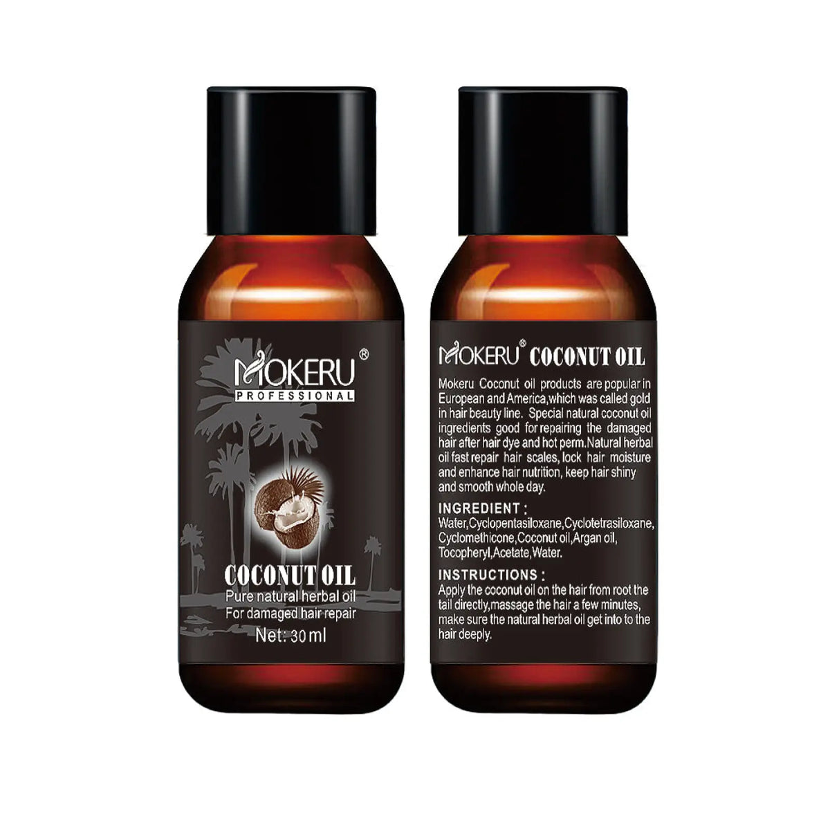 Coconut Oil Hair Repair Serum for Frizz and Damage 30ml