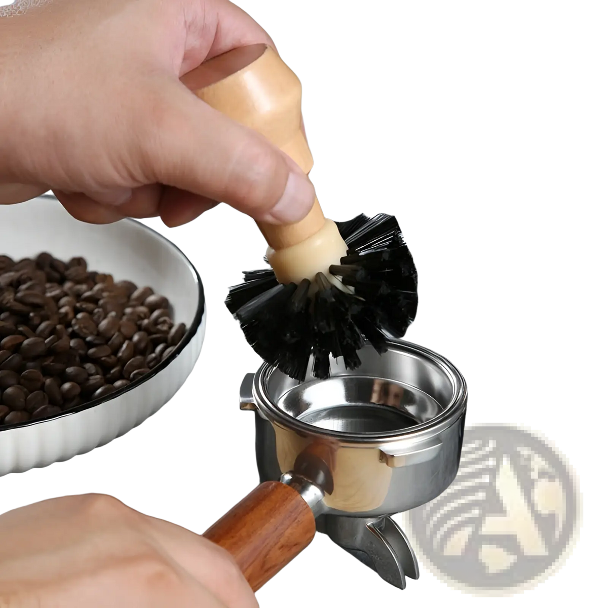 Coffee Machine Cleaning Brush 2pcs Wooden Espresso Tool