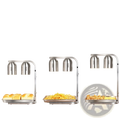 Commercial Food Heat Lamp Dual Head Stainless Steel