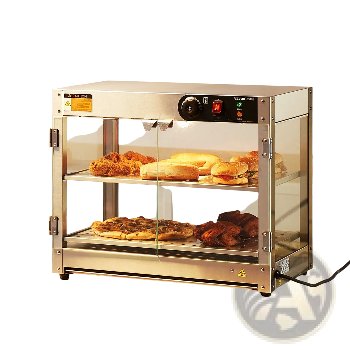Commercial Food Warmer 2 Tier Countertop Pizza Display