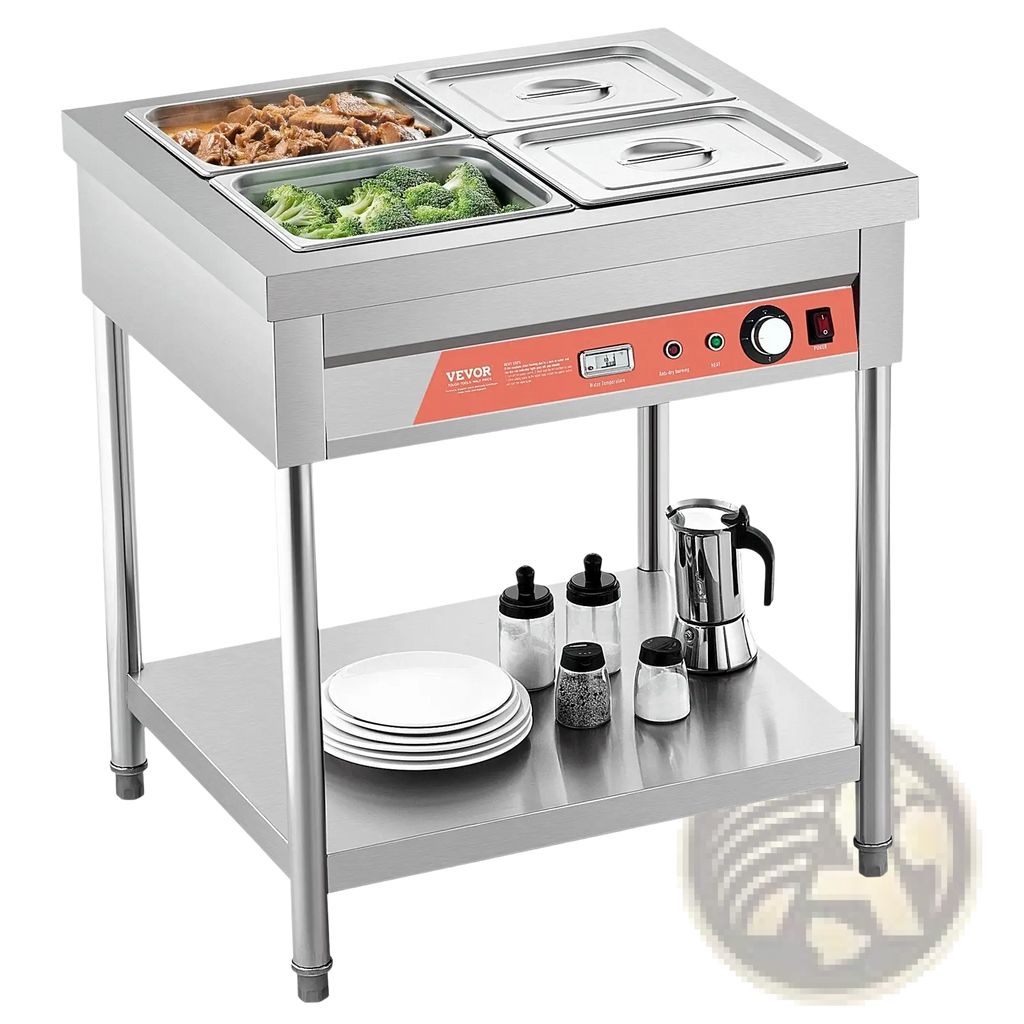 Commercial Food Warmer 4 Pan Electric Steam Table