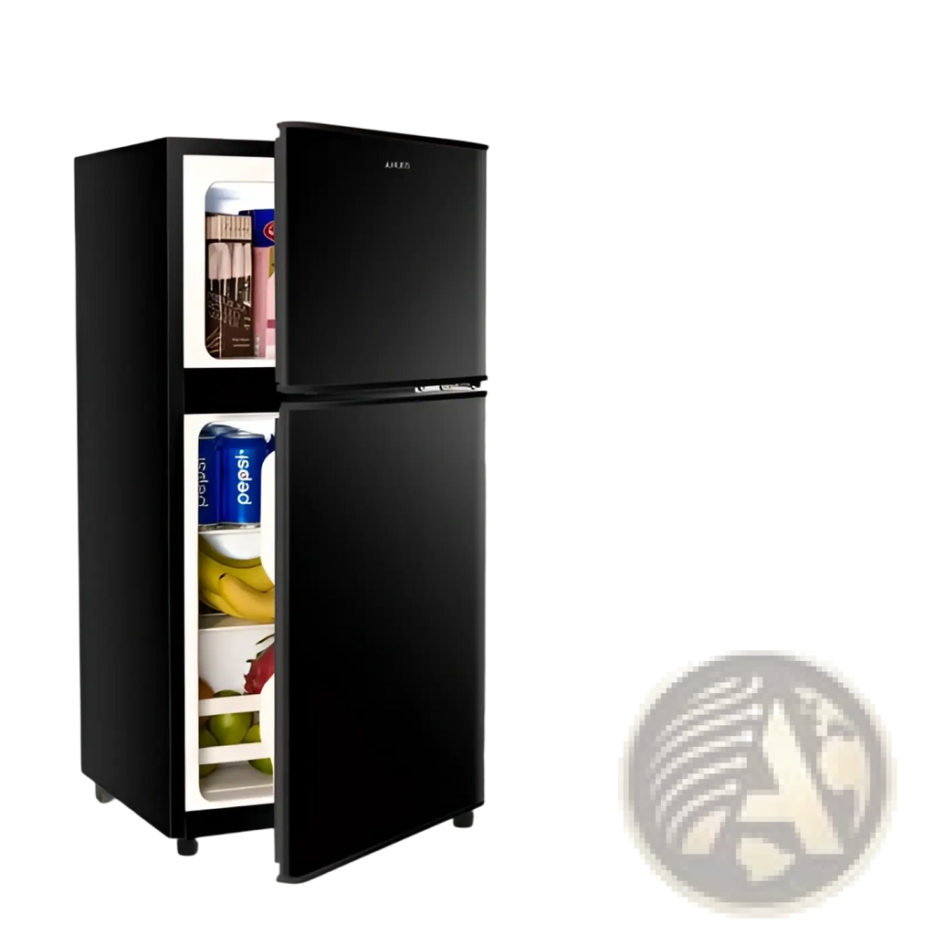 Compact Refrigerator 2 Door Mini Fridge with Glass Doors