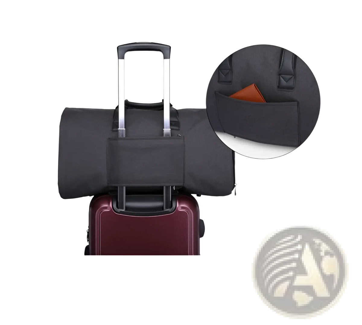 Convertible Garment Travel Bag with Shoe Pocket