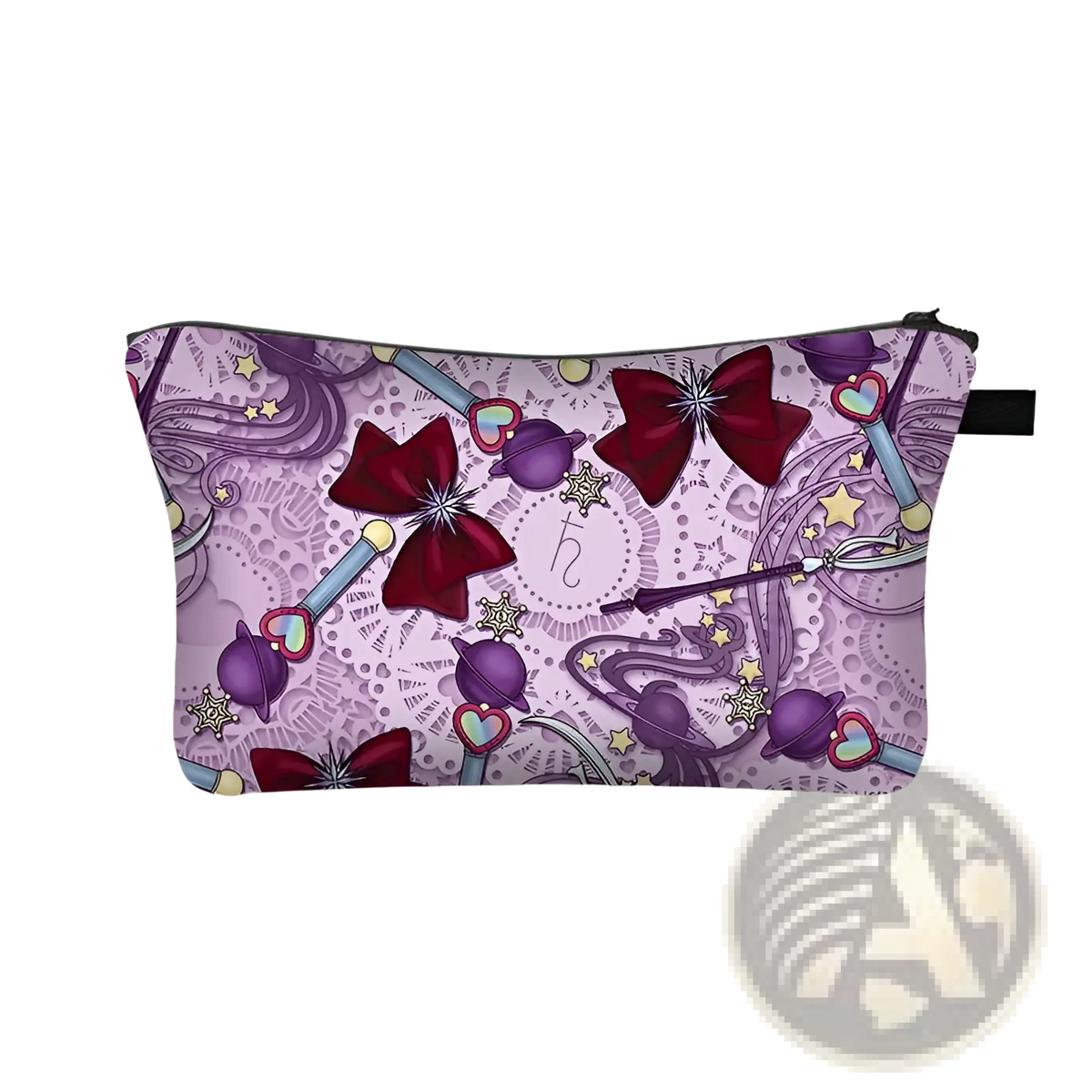 Cosmetic Bag Whimsical Bow and Lace Travel Clutch