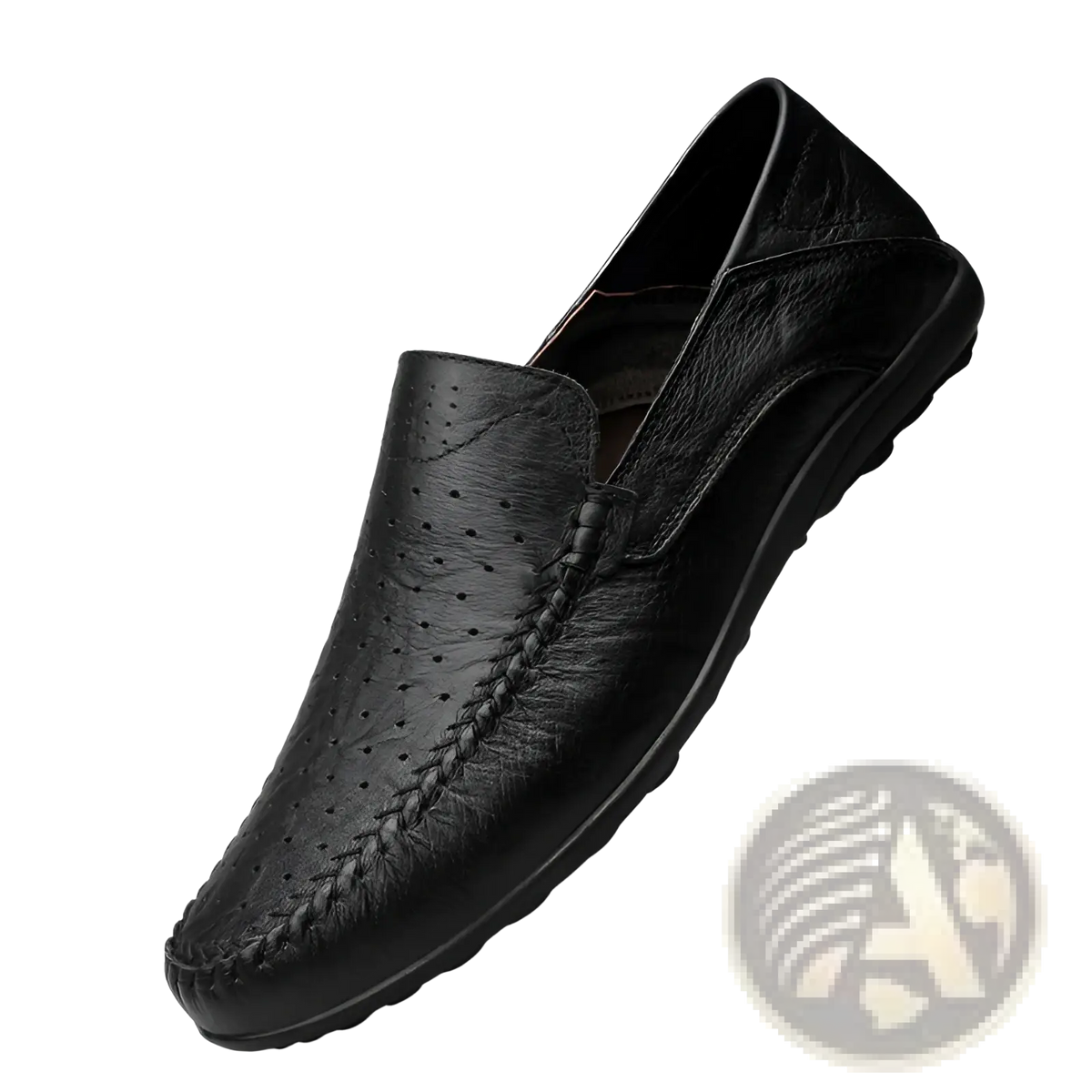 Cowhide Leather Breathable Perforated Gommino Shoes