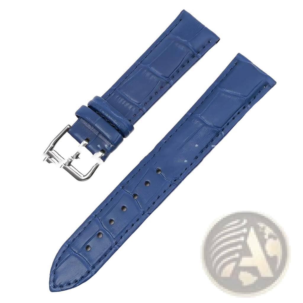 Crocodile Leather Watch Strap Set with Buckle