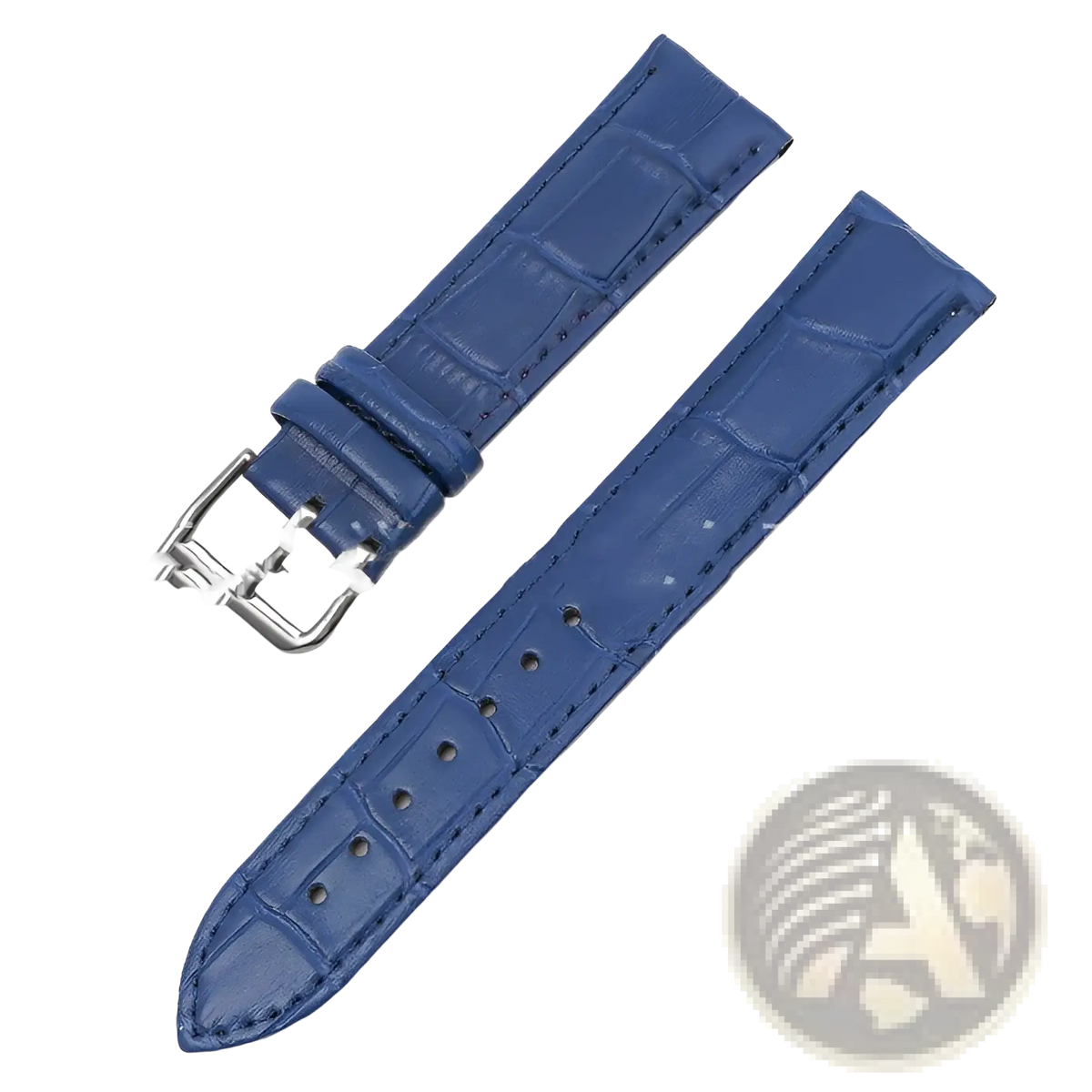 Crocodile Leather Watch Strap Set with Buckle