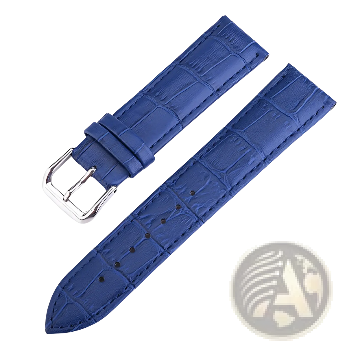 Crocodile Leather Watch Strap Set with Buckle