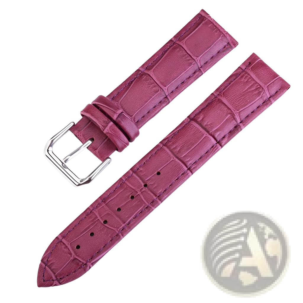 Crocodile Leather Watch Strap Set with Buckle