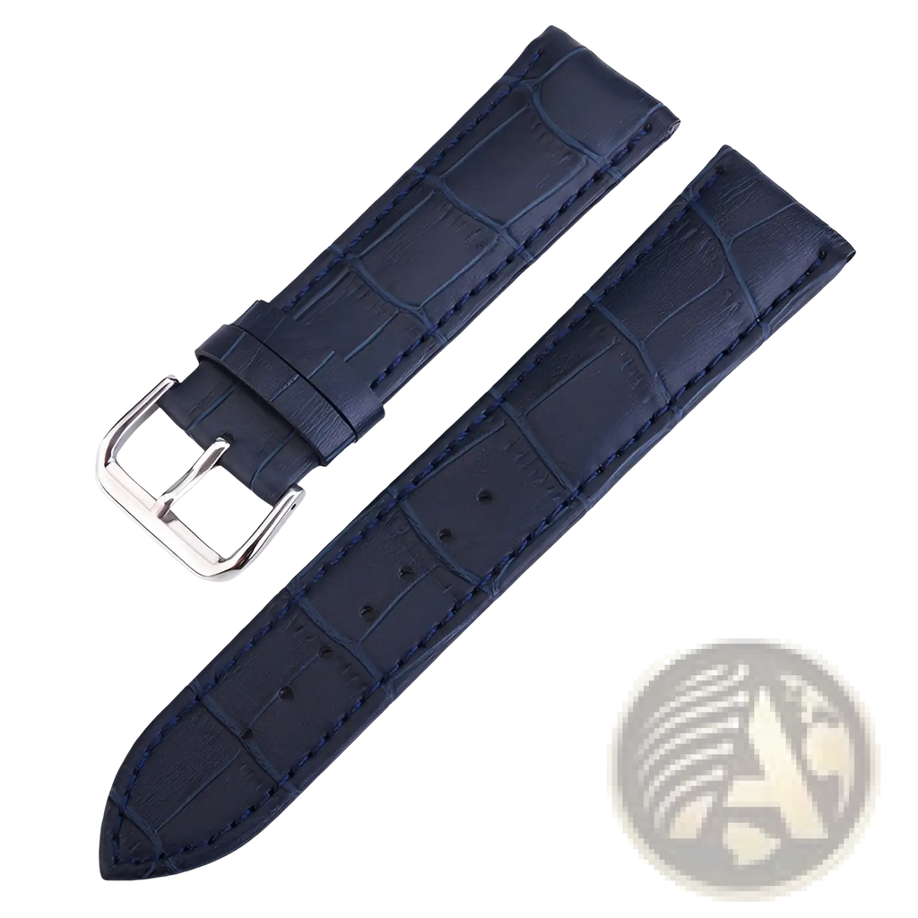 Crocodile Leather Watch Strap Set with Buckle