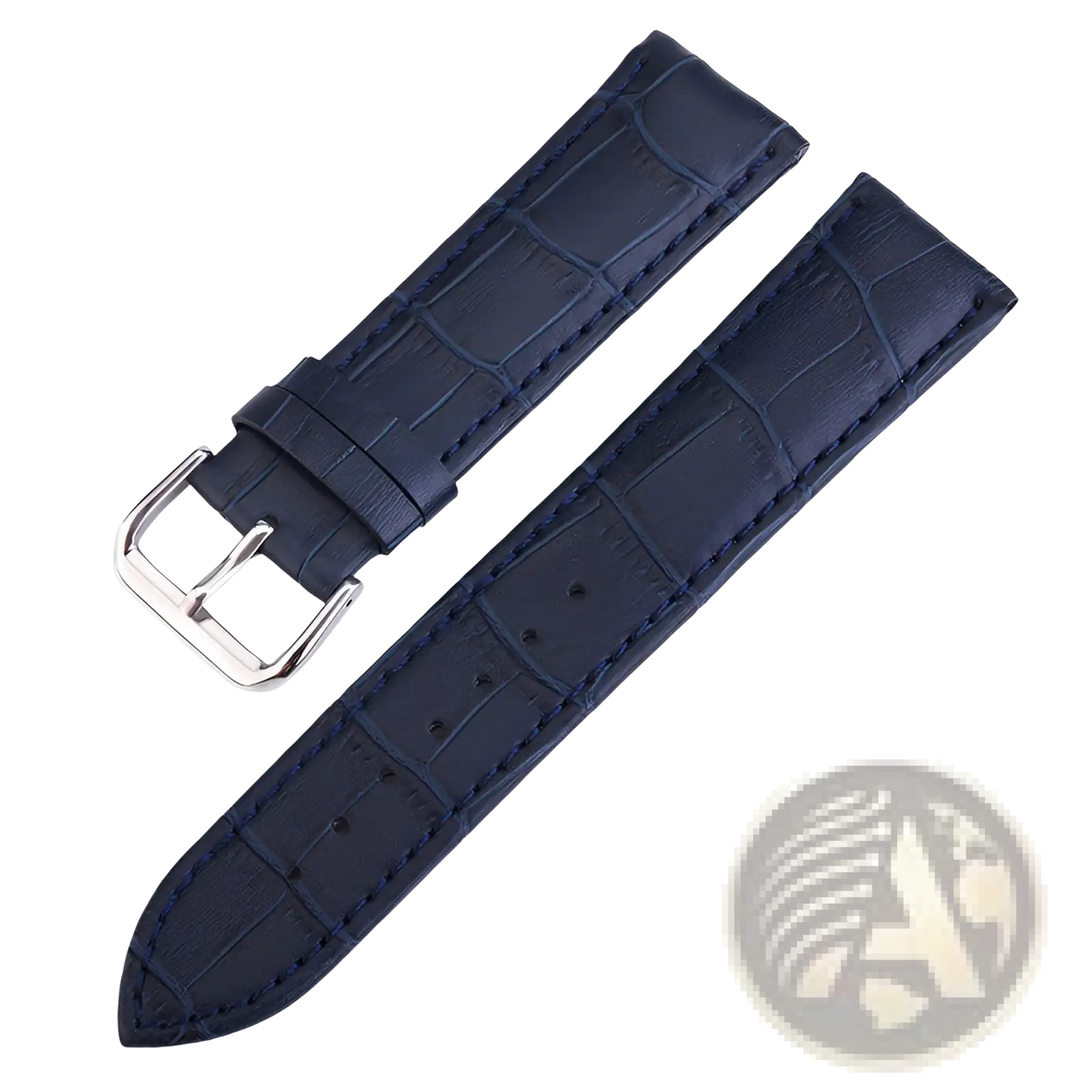 Crocodile Leather Watch Strap Set with Buckle