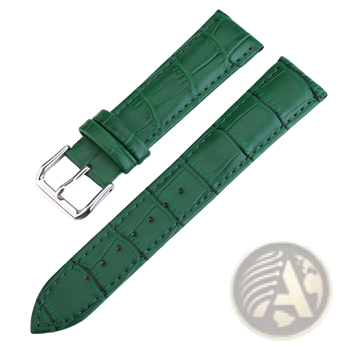 Crocodile Leather Watch Strap Set with Buckle
