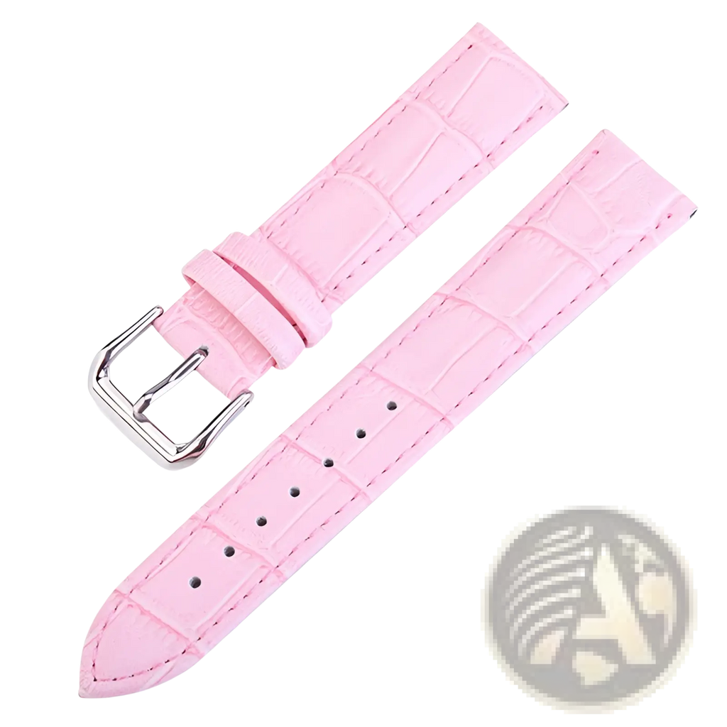Crocodile Leather Watch Strap Set with Buckle