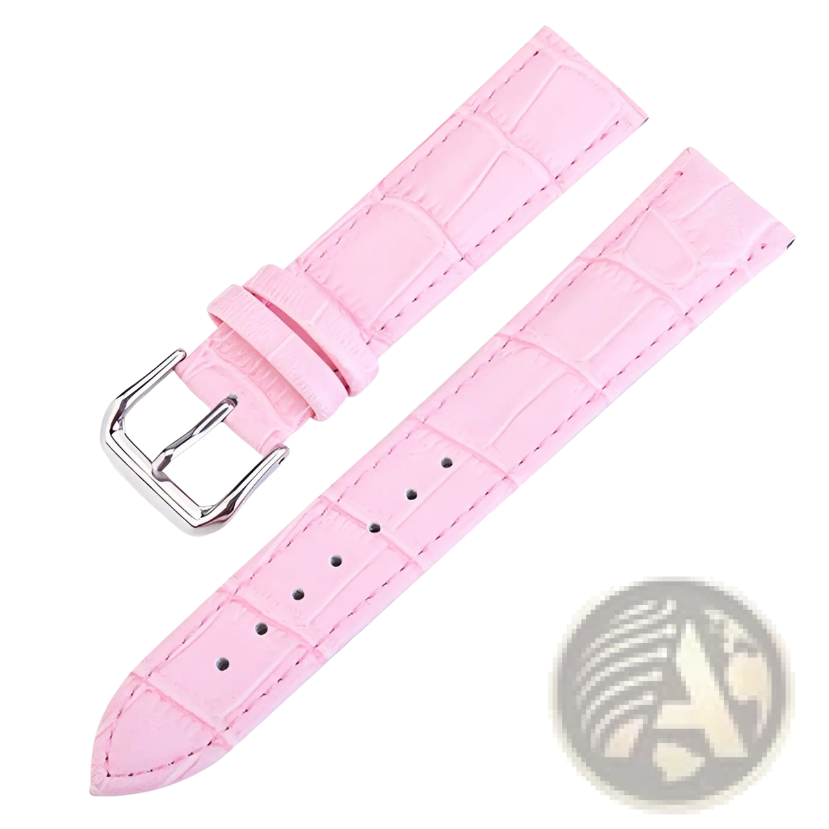 Crocodile Leather Watch Strap Set with Buckle